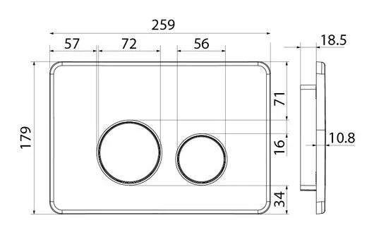 Клавиша смыва IDDIS Unisteel универсальная золото - фото 2