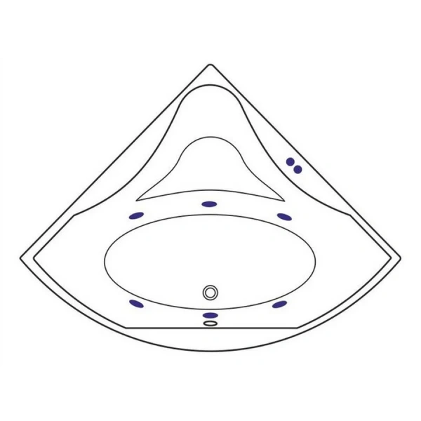 Ванна гидромассажная Excellent Glamour Soft 150 x 150 см, белый/золото, WAEX.GLA15.SOFT.GL - фото 3