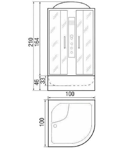 Душевая кабина River 100x100 см - фото 2