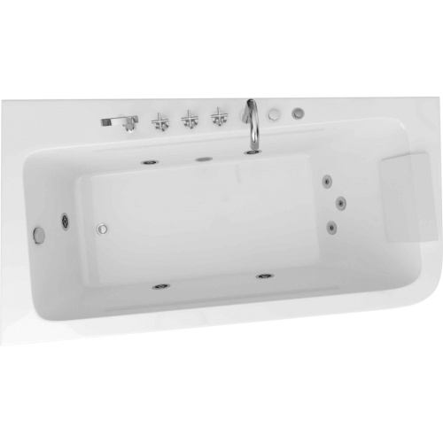 Ванна акриловая Grossman 170x95 см с левая, с гидромассажем, со смесителем на борту, большие - фото 5