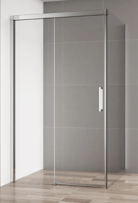 Душевой уголок Cezares Duet Soft 140х80 см прозрачное стекло, профиль хром - фото 1