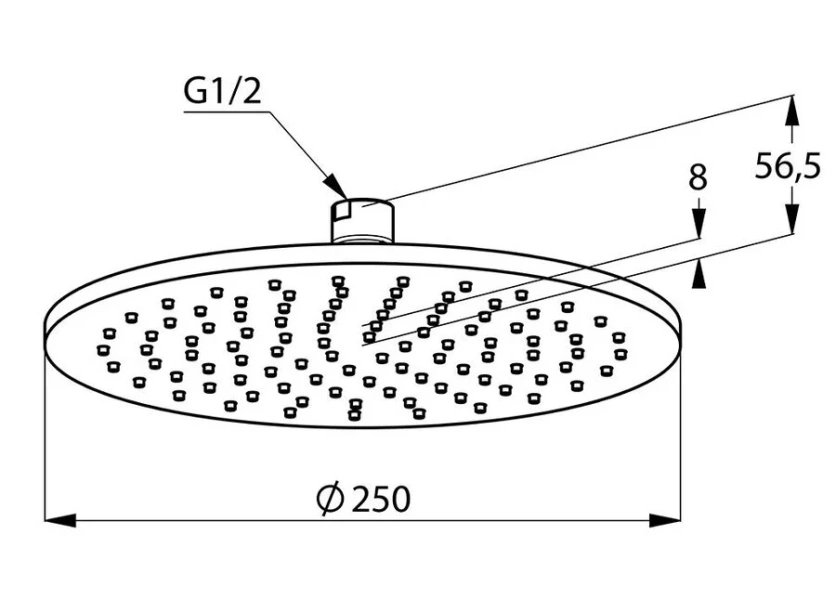 Верхний душ Kludi A-QA 64325 круглый - фото 2