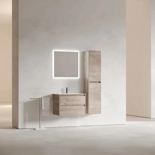 Тумба под раковину подвесная Sancos Libra 70 см дуб галифакс натуральный - фото 3