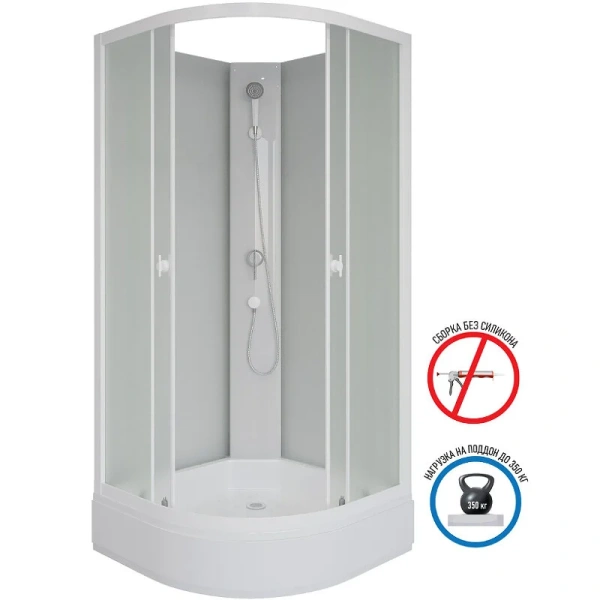 Душевая кабина Niagara Promo 80х80 см без крыши, современныe, hi-tech - фото 10