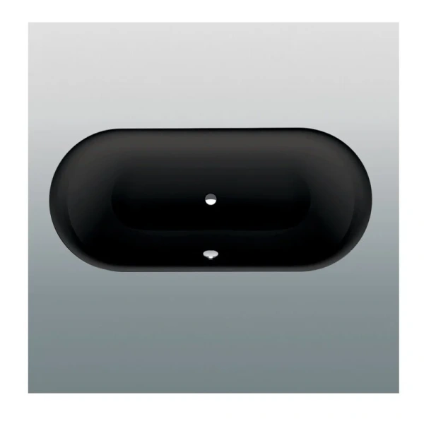 Ванна стальная Bette Lux Oval, 180 х 80 х 45 см, с шумоизоляцией, черная матовая, для удлиненного слива-перелива, 3466-035 - фото 4