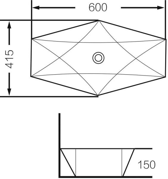 Раковина Grossman 64 см белая - фото 2