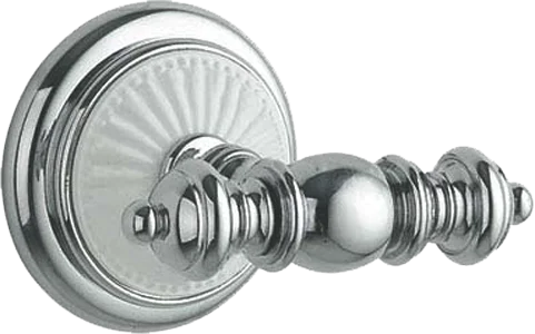 Крючок для ванной Boheme Vogue хром/белый - фото 1