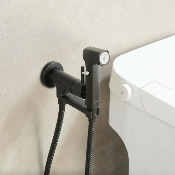 Гигиенический душ со смесителем Акватек Ника черный матовый, в наличии - фото 7