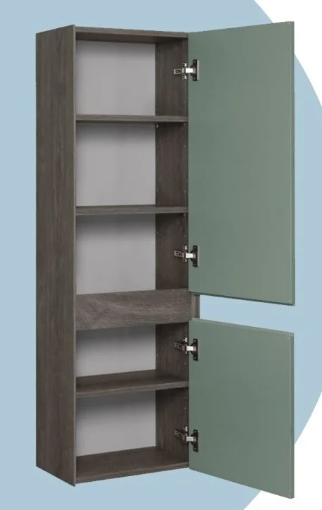 Шкаф-пенал подвесной Акватон Форест 40 см дуб рошелье/сумеречный голубой, в наличии - фото 2