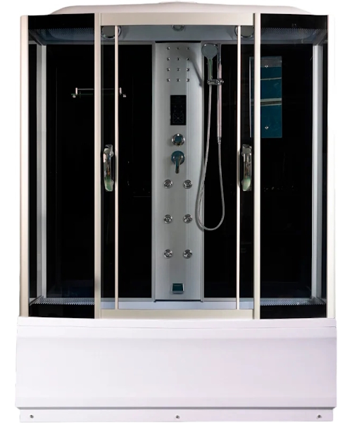 Душевой бокс River Dunay 150x80 см с поддоном стекло тонированное - фото 1