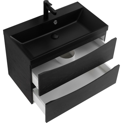 Тумба под раковину подвесная BelBagno Marino 80 см Rovere Cioccolato Amaro, моноблок - фото 5