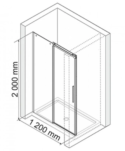 Душевая дверь WasserKRAFT Alme 120 см профиль хром, хром - фото 4