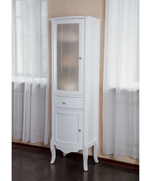 Шкаф-пенал, петли слева, стекло прозрачное, La Beaute Sabrina CSA.Sx