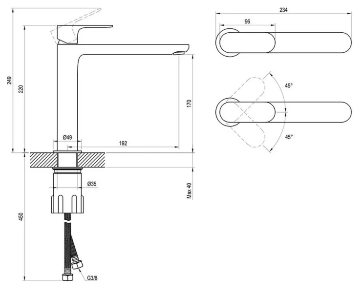 Смеситель для раковины Ravak Eleganta белый матовый, для раковины - фото 2