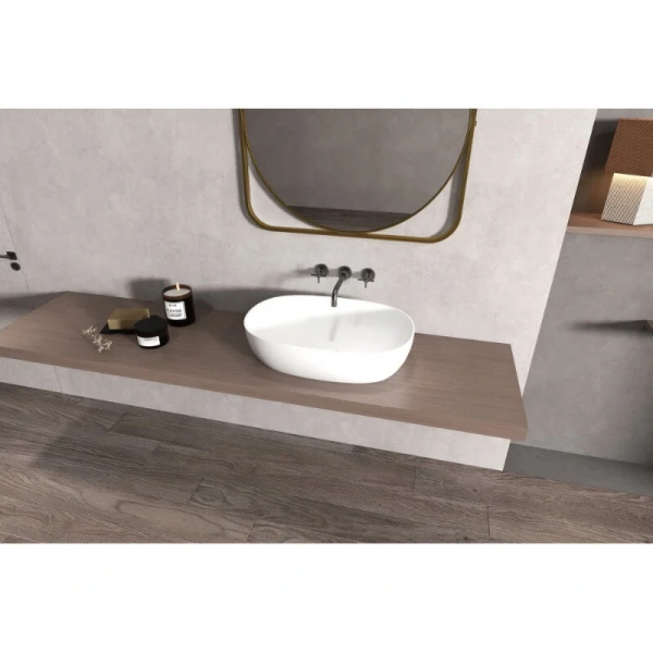 Раковина Abber Stein 60 см белая матовая - фото 3