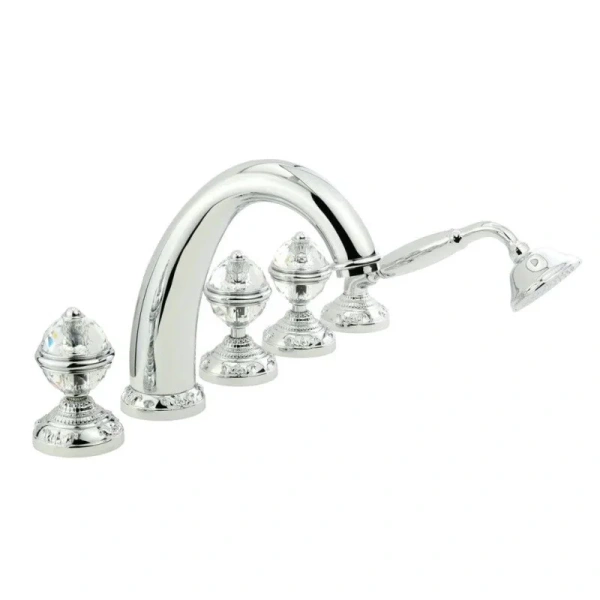 Смеситель для ванны Migliore Cristalia установка на борт - фото 3