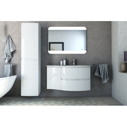 Тумба под раковину подвесная Cezares Vague 69 см Bianco Lucido, современная, hi-tech - фото 3