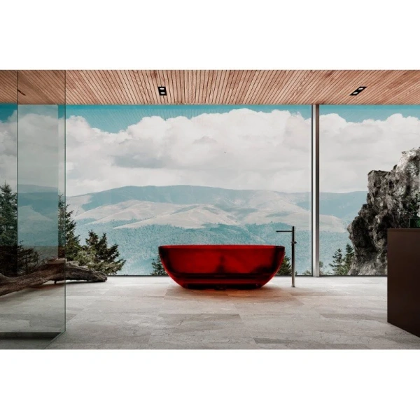 Ванна из полиэфирной смолы Abber Kristall 170x75 см красная, современныe, hi-tech - фото 2