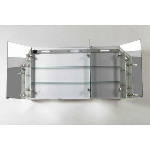 Зеркальный шкаф с подсветкой BelBagno Spc 120 см с тремя распашными дверцами - фото 4