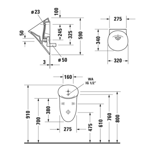 Писсуар подвесной Duravit White Tulip белый - фото 3