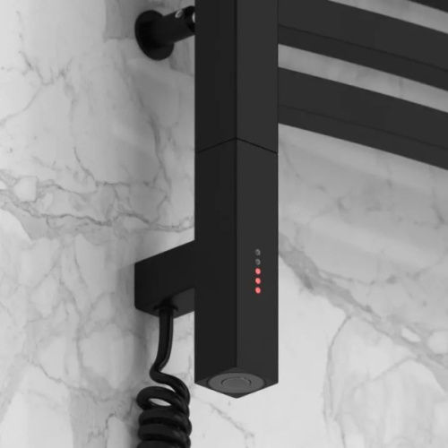 Полотенцесушитель электрический Сунержа Аркус 3.0 50x60 см матовый чёрный, левый - фото 2