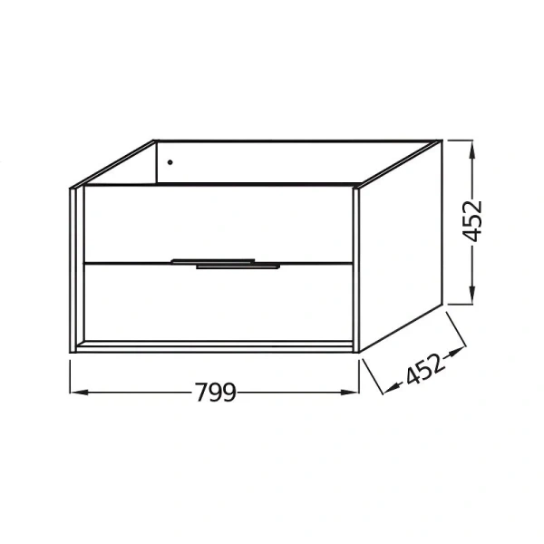 Тумба под раковину подвесная Jacob Delafon Vivienne 80 см белая блестящая, в наличии - фото 2