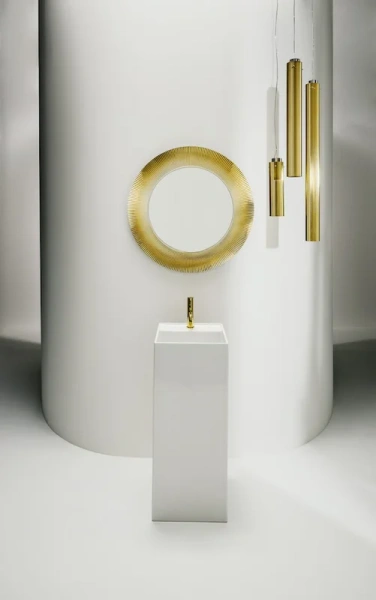 Зеркало Laufen Kartell 78 см золото, в раме - фото 4