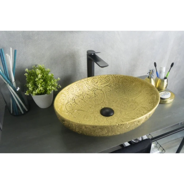 Раковина GID Lago Nc444 51 см золото - фото 4