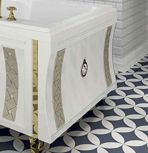 Акриловая ванна Fra Grande Русильон 4-01-4-0-1-424, 180 x 90 см, рама-подставка на декоративных ножках, комплект панелей, рама-подставка на декоративных ножках, комплект панелей, подголовник, белая/бронза, в наличии - фото 10