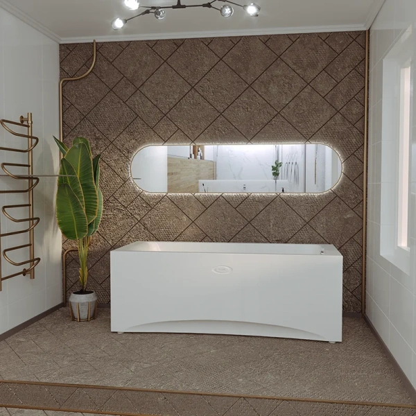 Акриловая ванна Радомир Агата 2-89-2-0-1-227Р, 175 х 75 см, фронтальный экран, каркас разборный, сифон, слив-перелив автомат в комплекте, белая - фото 4