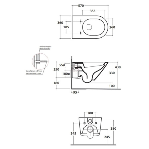 Унитаз подвесной Globo Forty3 FOS02 - фото 2