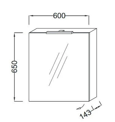 Зеркальный шкаф с подсветкой Jacob Delafon Odeon Up 60 см белый блестящий лак, левый, нет в наличии - фото 2