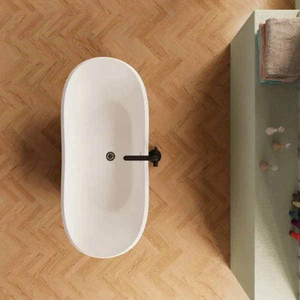 Ванна акриловая Frank F6104, 12516, 170 х 75 см, цвет белый/черный, без гидромассажа - фото 6