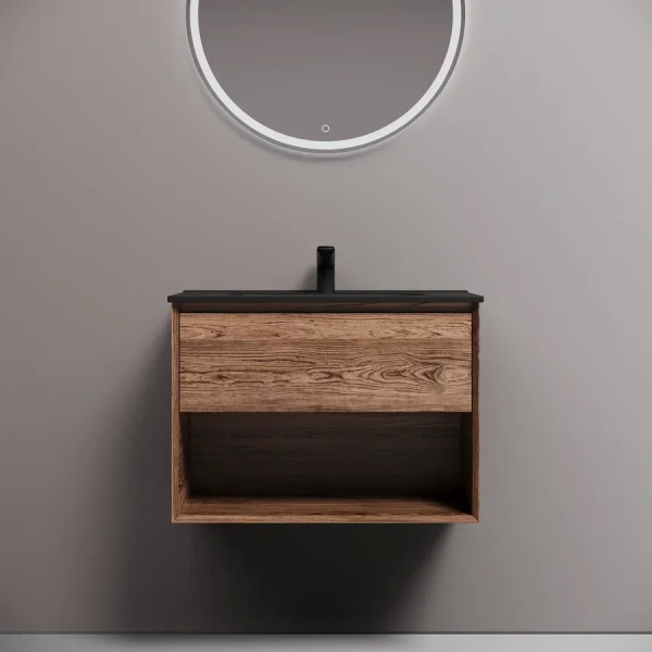 Тумба под раковину подвесная Sancos Marmi 1.0 70 см дуб чарльстон, под дерево - фото 9