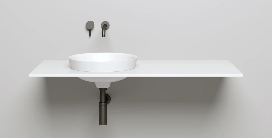 Раковина Salini Marea 03 41 см белый матовый, круглой формы - фото 5