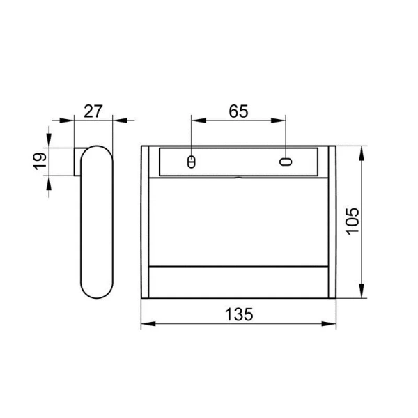 Бумагодержатель, хром,  Keuco Plan, в наличии - фото 2