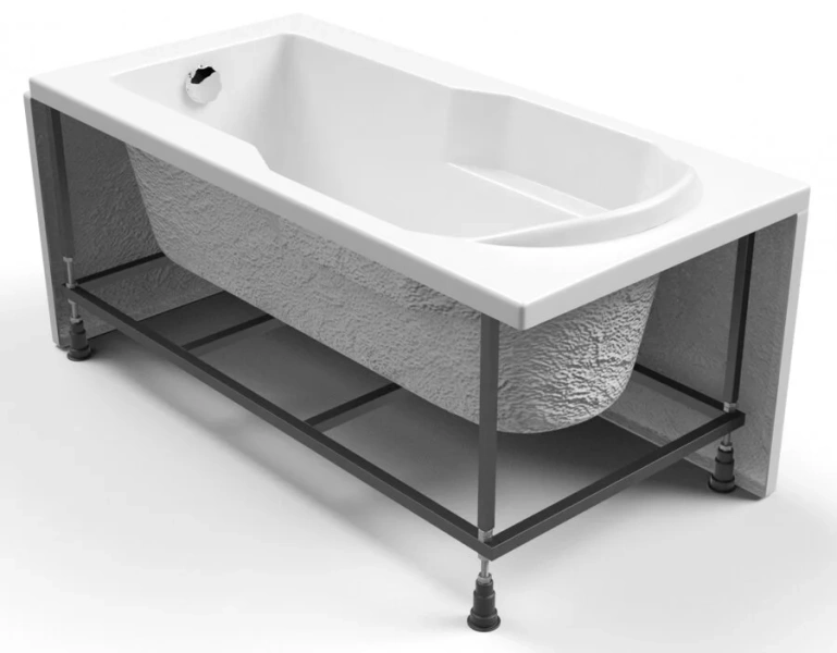 Ванна акриловая Cersanit Santana 63349 150 x 70 см, прямоугольная, белая - фото 4