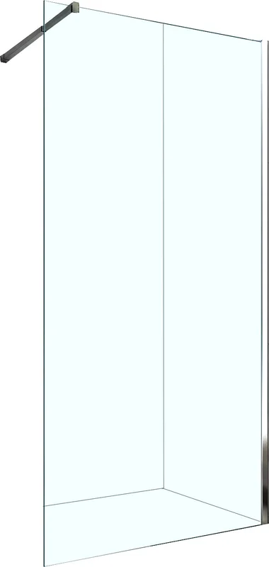 Душевая перегородка Berges Sky 100 см прозрачное стекло, профиль хром, современные, hi-tech - фото 2