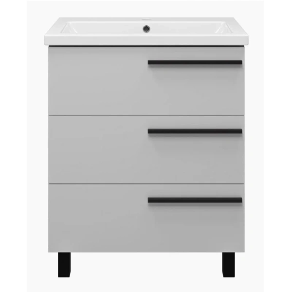 Тумба под раковину напольная Misty Ненси 70 см серая