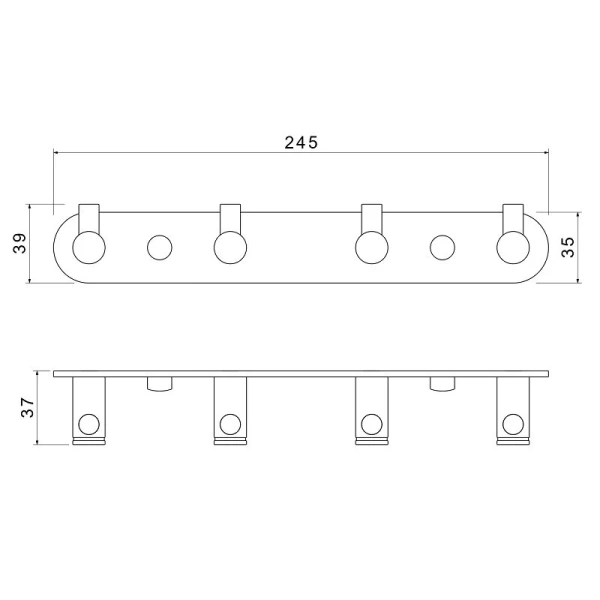 Крючок для ванной Акватек Европа хром - фото 2