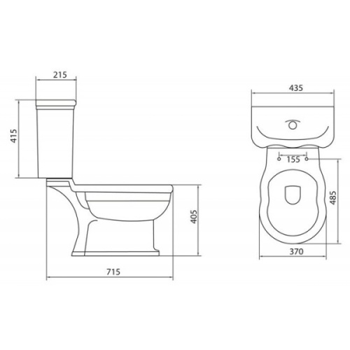 Унитаз компакт BelBagno Boheme BB115CPS с вертикальным выпуском - фото 3