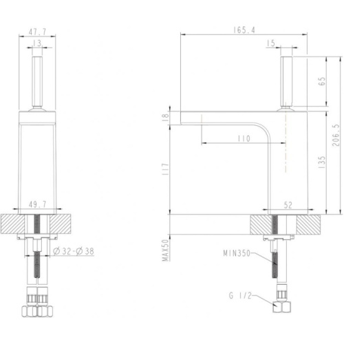Смеситель для умывальника Bravat Spring F179113C - фото 3