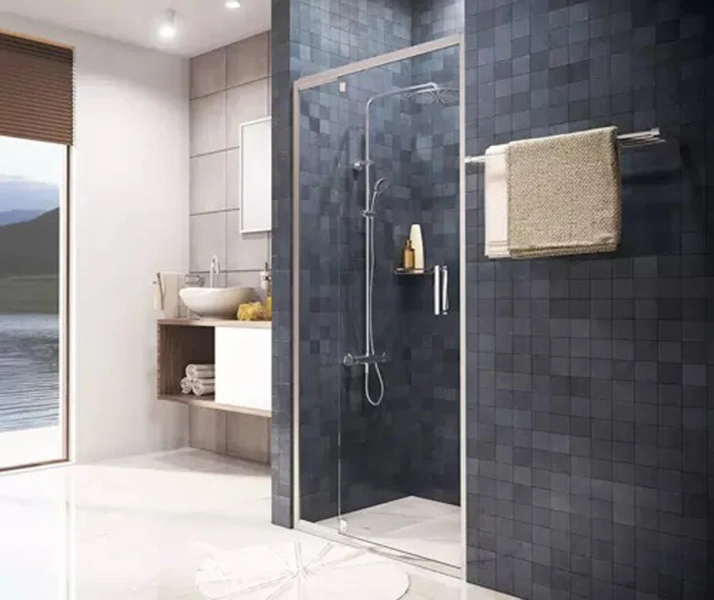 Душевая дверь в нишу WasserKRAFT Berkel 130 см профиль хром, стекло прозрачное - фото 3