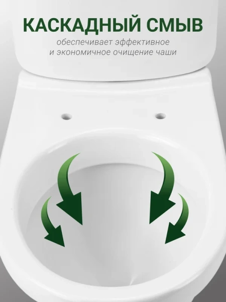 Унитаз компакт Santek Бореаль белый, недорогие, сиденье с микролифтом , с антивсплеском, компакт, низкие - фото 5