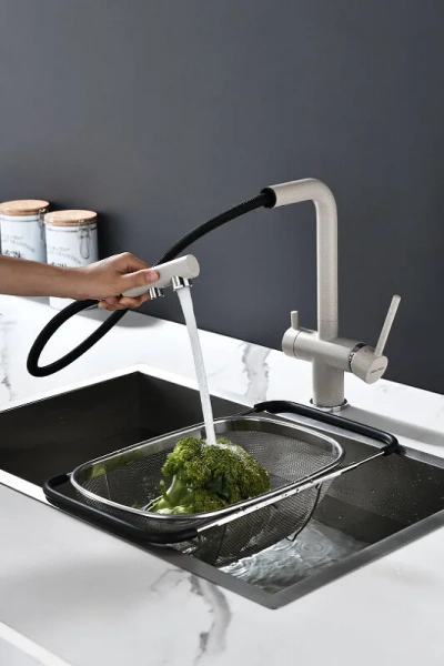 Смеситель для питьевой воды Paulmark Serpentine бежевый, современные, hi-tech - фото 3