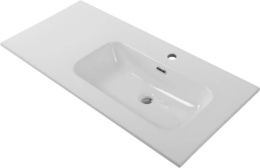 Тумба под раковину подвесная BelBagno Etna 100 см правосторонняя bianco lucido