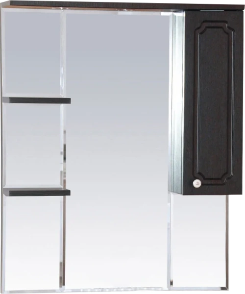 Зеркальный шкаф с подсветкой Misty Александра 85 см правый - фото 1