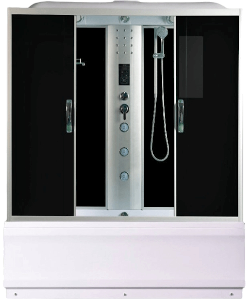 Душевой бокс River Sena 150x70 см с поддоном стекло тонированное - фото 1