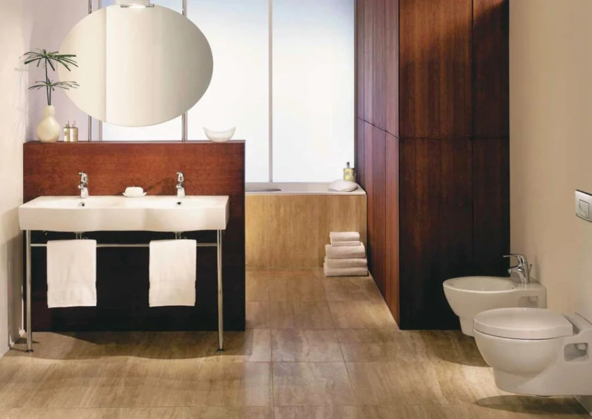 Биде подвесное Jacob Delafon Ove горизонтальный выпуск, белые - фото 5