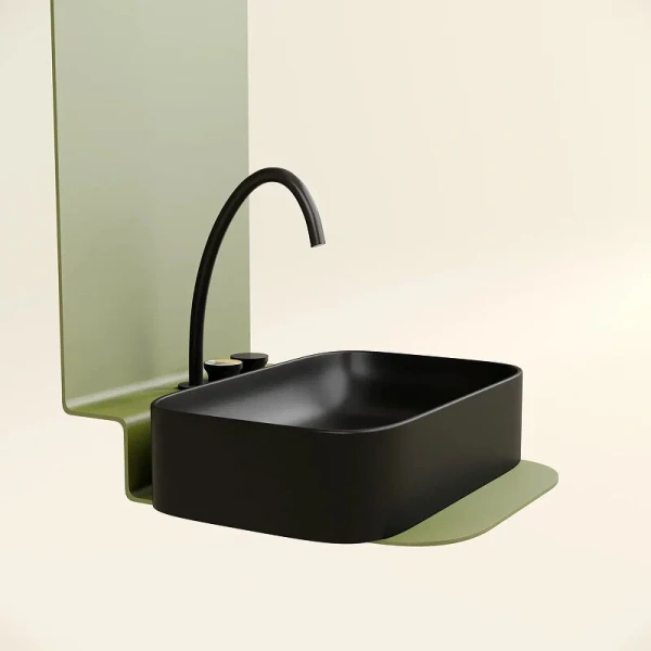 Раковина Ceramica Nova Element 60 см черная матовая, в форме чаши, прямоугольной формы - фото 5